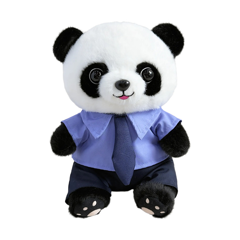 Muñeca panda muñeca de peluche muñeca denim Sichuan mochila de recuerdos logotipo de regalo del banco panda
