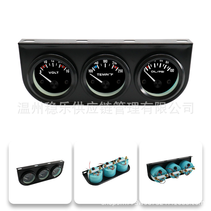 52mm Combination Triple Meter 2inch Universal Mechanical Hydraulic Current Water Temperature Universal Triple Meter Stable Instrument