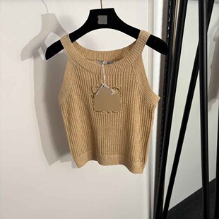 (Cross-border trading), elite fashionable trend knitted vest, logo embroidery service