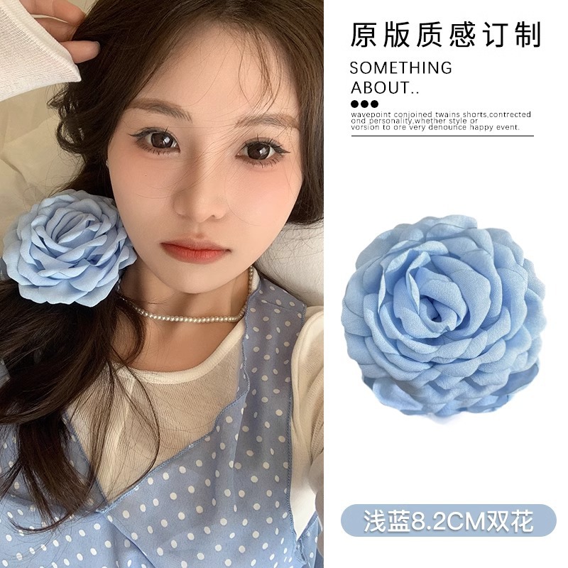 Nuevo Caro, el mismo clip de agarre de flores de rosas, nuevo clip de cabello de cabeza de alto nivel para mujeres, tocado de tiburón grande