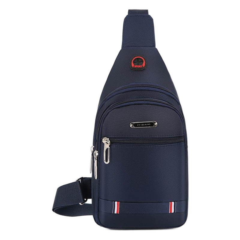 Chest Bag Men's Korean Style Trendy Canvas Casual Sports Small Backpack Oxford Cloth Shoulder Crossbody Bag Men's 2023 New