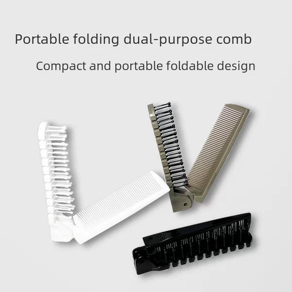 Double-Tooth Folding Comb Student Dormitory Portable Massage Comb Double-Foldable Comb Hairdressing Comb Disposable Supplies Hotel