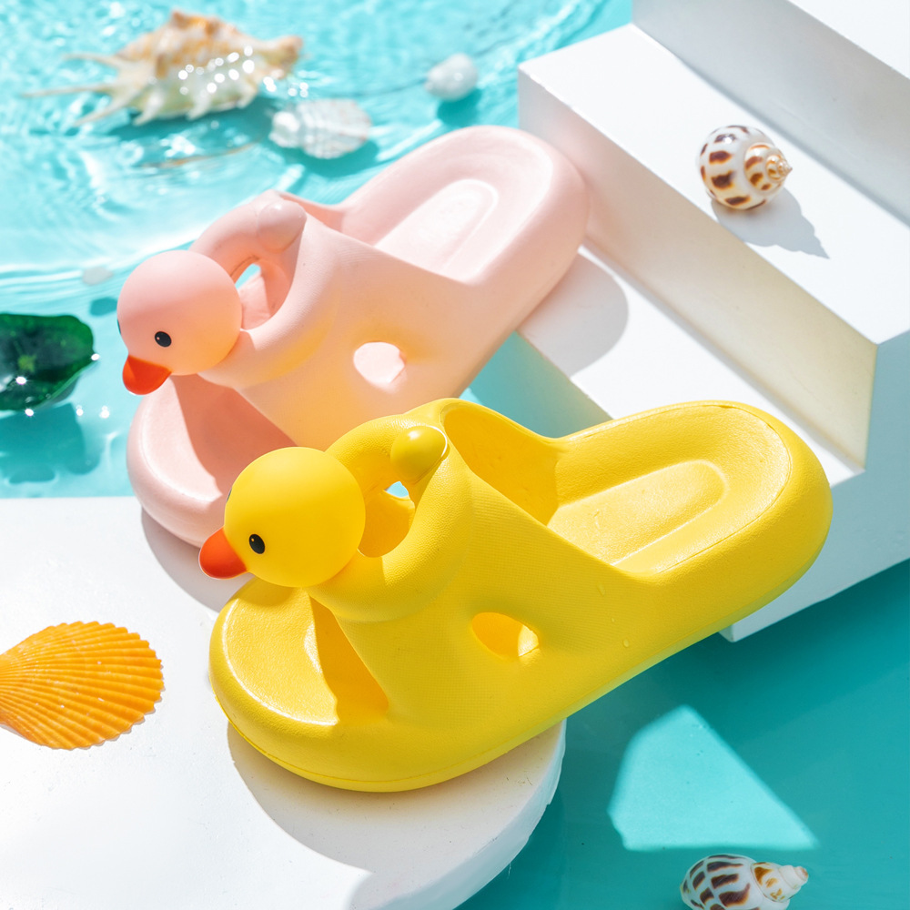 Children's Summer Cartoon Cute Duck Slippers for Girls Indoor Bathing Non-Slip Baby Home Boys Slippers