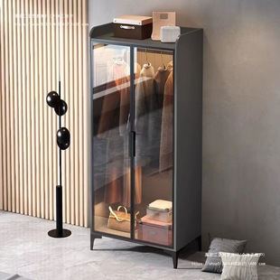 Wardrobe Home Simple Rental Room Children Changhong Princess Glass Light Luxury Minimalist Door Small Wardrobe Master Bedroom Luxury