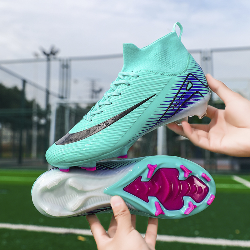Zapatos de Fútbol de Caña Alta Más Vendidos en Amazon Internacional, para Hombre y Mujer, Zapatos de Fútbol de Entrenamiento y Competición con Tacos Largos para Deportes al Aire Libre para Adultos