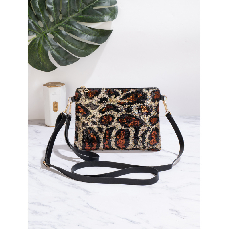 Nueva bolsa de leopardo, nueva bolsa de cena con cremallera de diafragma, cadena de moda de alto nivel, bolso de mano de hombro para mujeres. image 6
