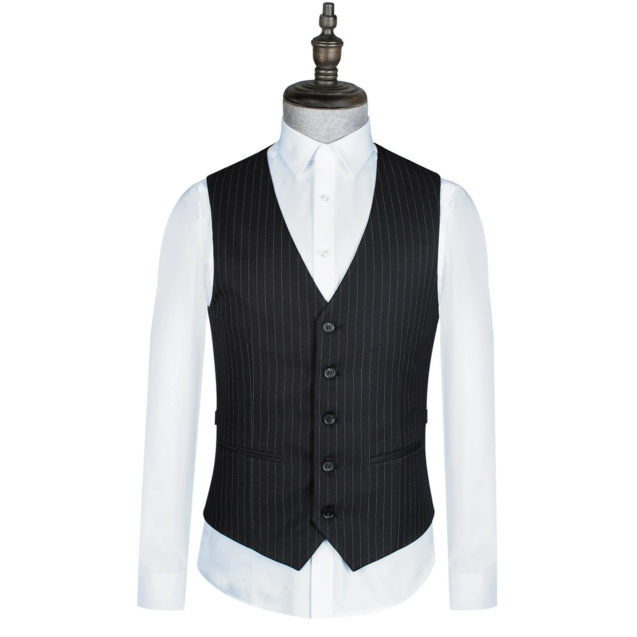 Костюм, жилет для работы, slim fit, корейский стиль