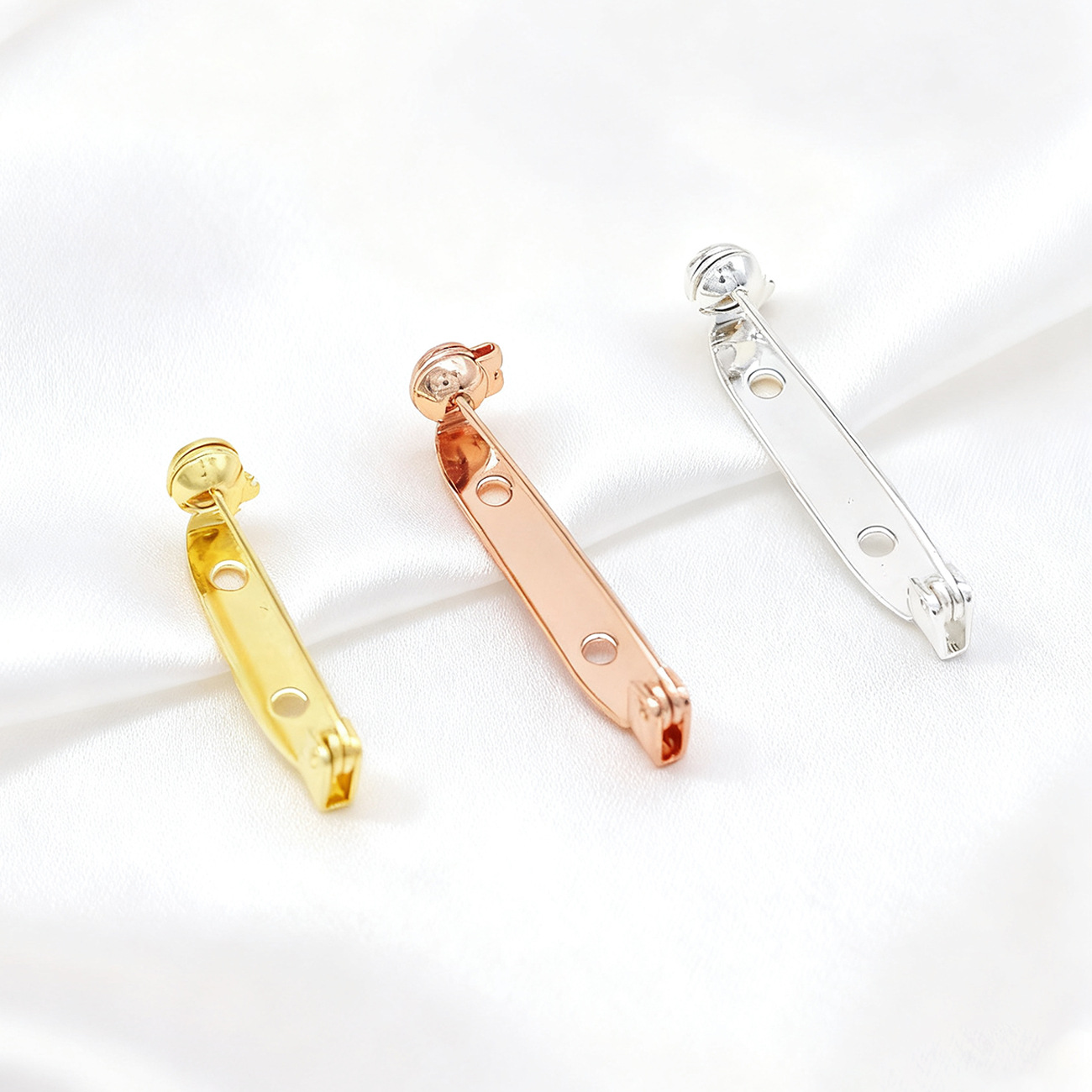 14K包金保色防脱落别针胸针防走光女diy手工胸花自制饰品配件材料