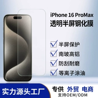 iPhone16ProMax高清透明钢化膜适用于15ProMax/14ProMax/13ProMax