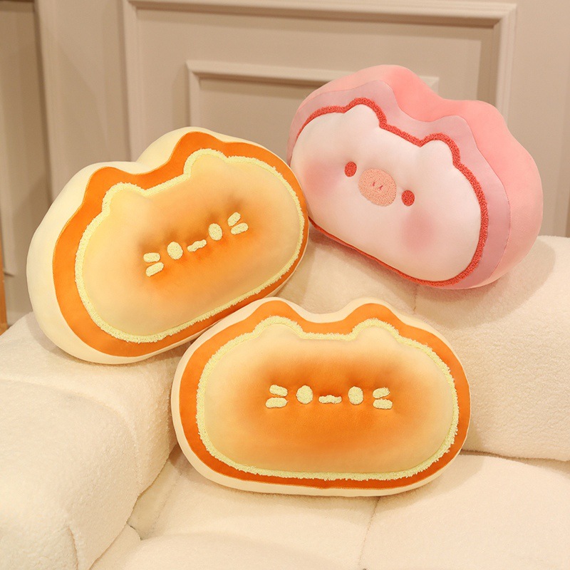 Cute dibujos animados queso almohada juguetes de peluche dormitorio sofá cojín para dormir muñeca súper suave regalo