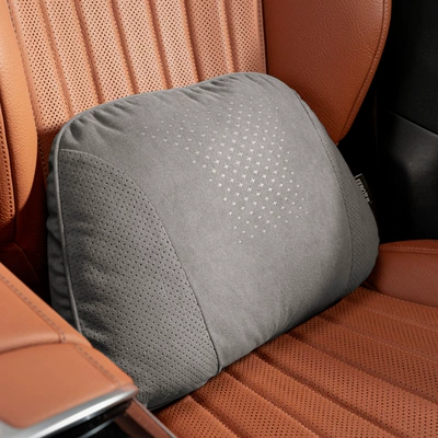 Headrest – Honda and General Car Pillows - s-type-suede-meteorite-gray-waist-support-1-piece
