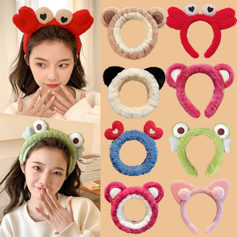 Cute pelúcia lavado facial correa de cabello para mujeres 2025 nuevo tipo de máscara especial para el cabello de maquillaje atar cabello correa de cabello