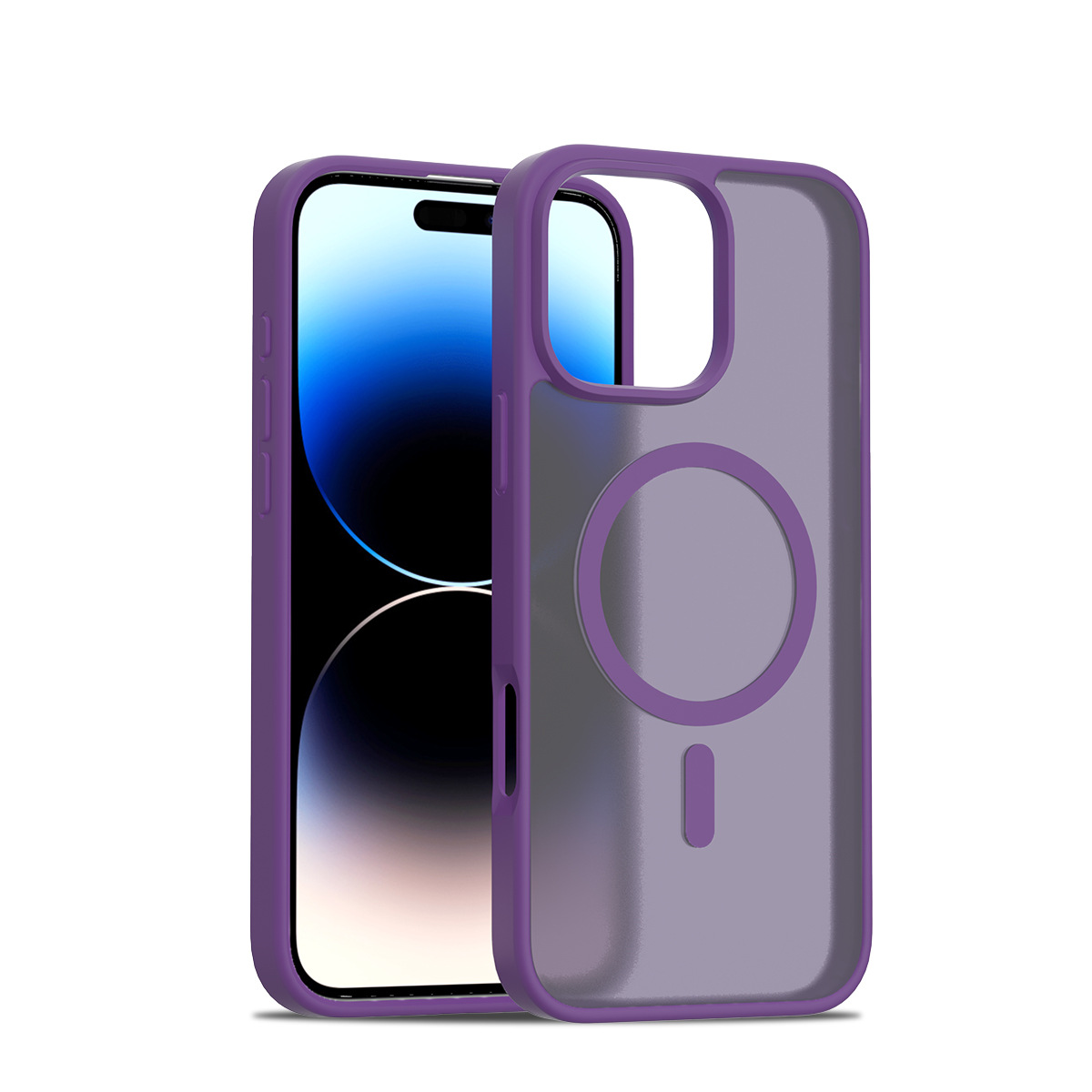 Funda para teléfono móvil iPhone16Promax para uso transfronterizo Escudo plateado Funda de piel esmerilada semitransparente 2.0 Funda protectora magnética