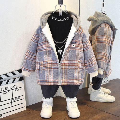 Girls winter velvet jacket  new autumn and winter style jacket thickened winter clothing children's jacket cotton
