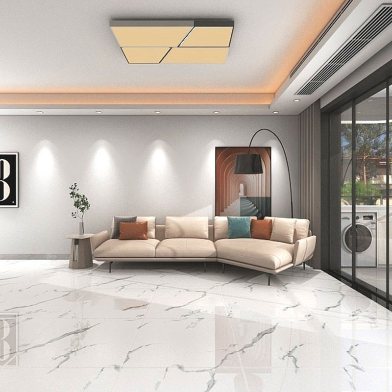 suelo autoadhesivo reflectante resistente al desgaste hogar superficie brillante suelo de cemento colocado directamente antideslizante PVC piedra-plástico baldosas