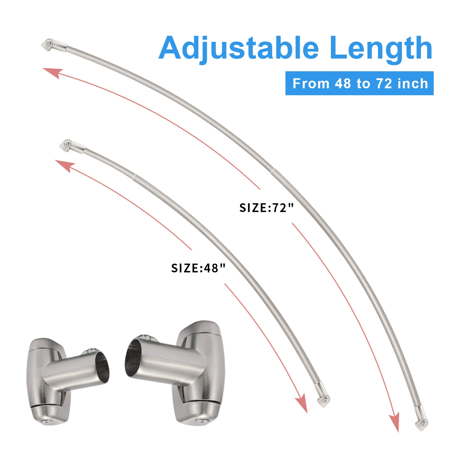 Crooked curtain stainless steel, Amazon