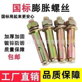 彩锌铁膨胀带孔膨胀丝金属膨胀螺栓8厘拉爆M6M8M10小头