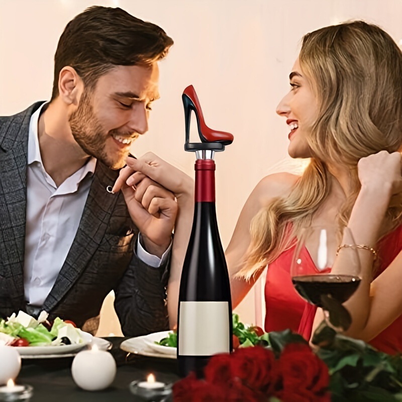 Cross-border Valentine's Day high-heeled shoes wine stopper wine sealer alloy silicone champagne bottle stopper wedding gift