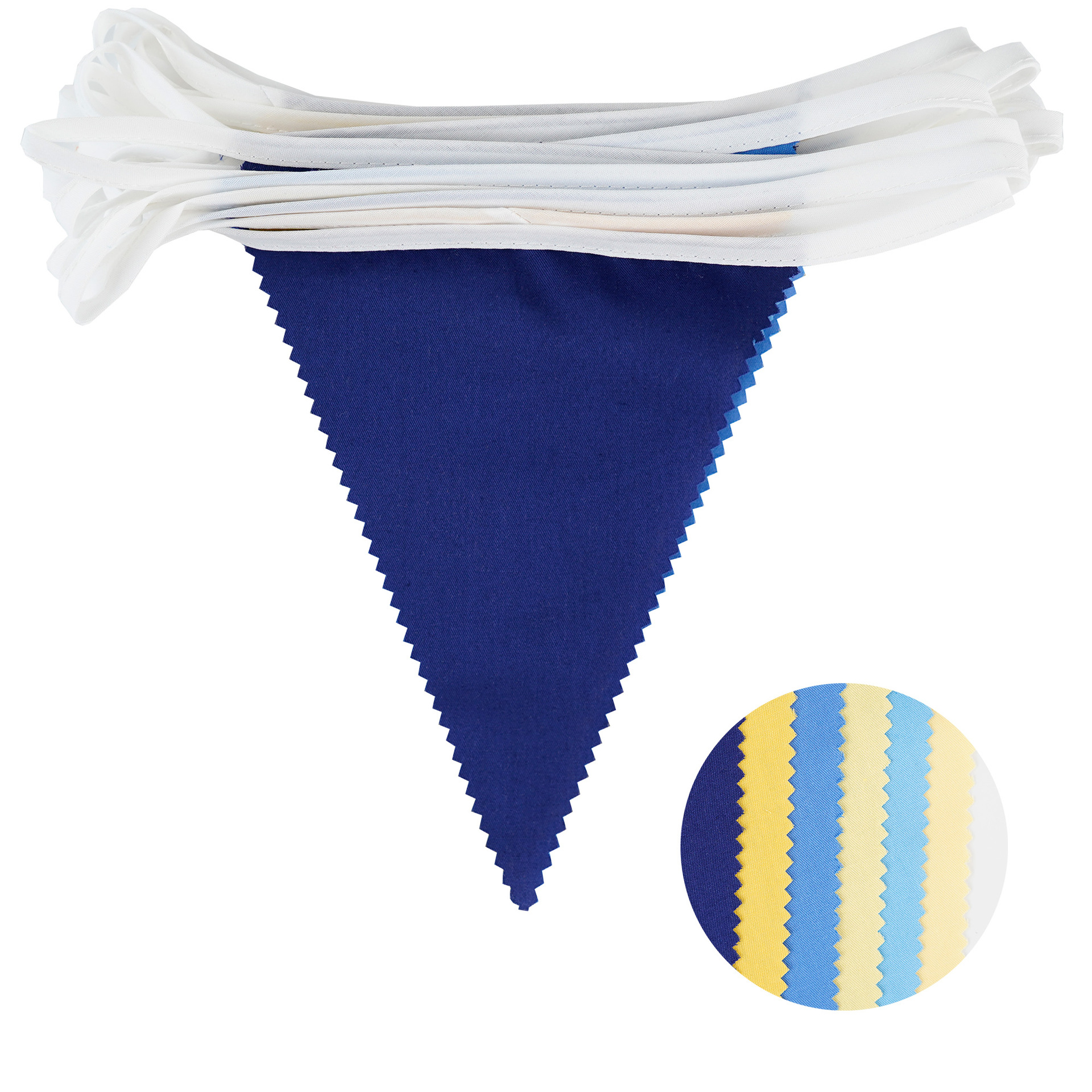 12 Meter 42 Stücke bunte Blumenwellen-Einzelschicht-Baumwolldreiecksflagge Geburtstagsflagge Fotohintergrund Western-Hochzeitsflagge_voghion.com