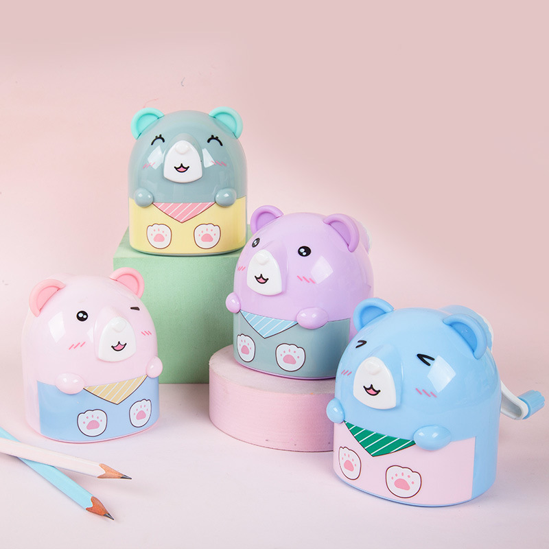 Sacapuntas de lápiz de animales creativos 7732 Sacapuntas de lápiz de oso lindo Sacapuntas de lápiz de mano de ahorro de trabajo Sacapuntas de lápiz automático