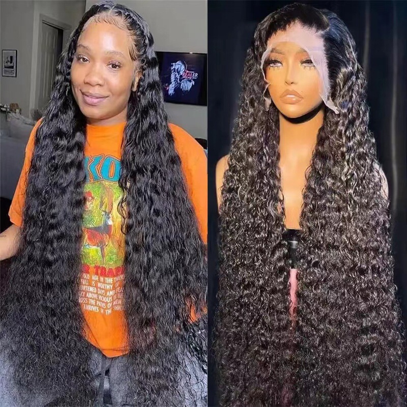 Amazon Exclusive Front Lace Wig African Small Roll human hair wigs Lace Wig Headgear in stock