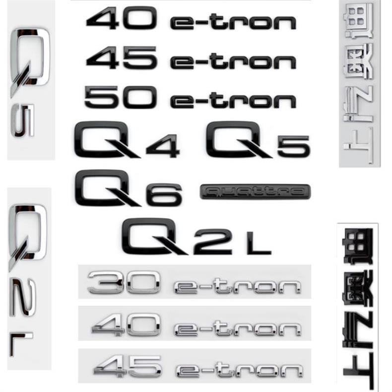 Suitable for Audi Q2L, Q4, Q5, Q6, and e-tron models; used for applying the Audi emblem to SAIC Audi new energy vehicles, specifically for rear tail emblem modification