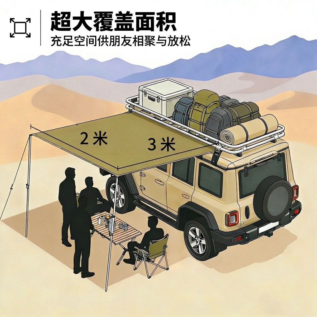 Rv Side Awning, Car Side Canopy, Outdoor Camping Sunshade, Rainproof Awning, Car Side Canopy