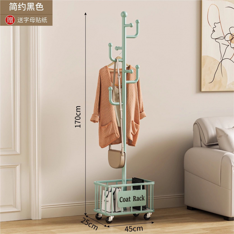 심플한 7훅 그린 [두꺼운 탄소강 소재 + 메탈 유니버셜 휠] ◁공장 핫세일