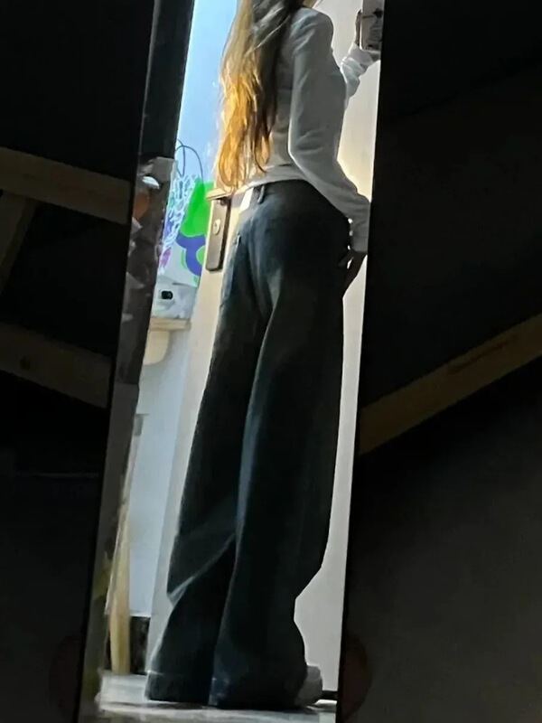 复古做旧阔腿牛仔裤女夏季新款高腰宽松显瘦垂感百搭拖地直筒长裤|undefined