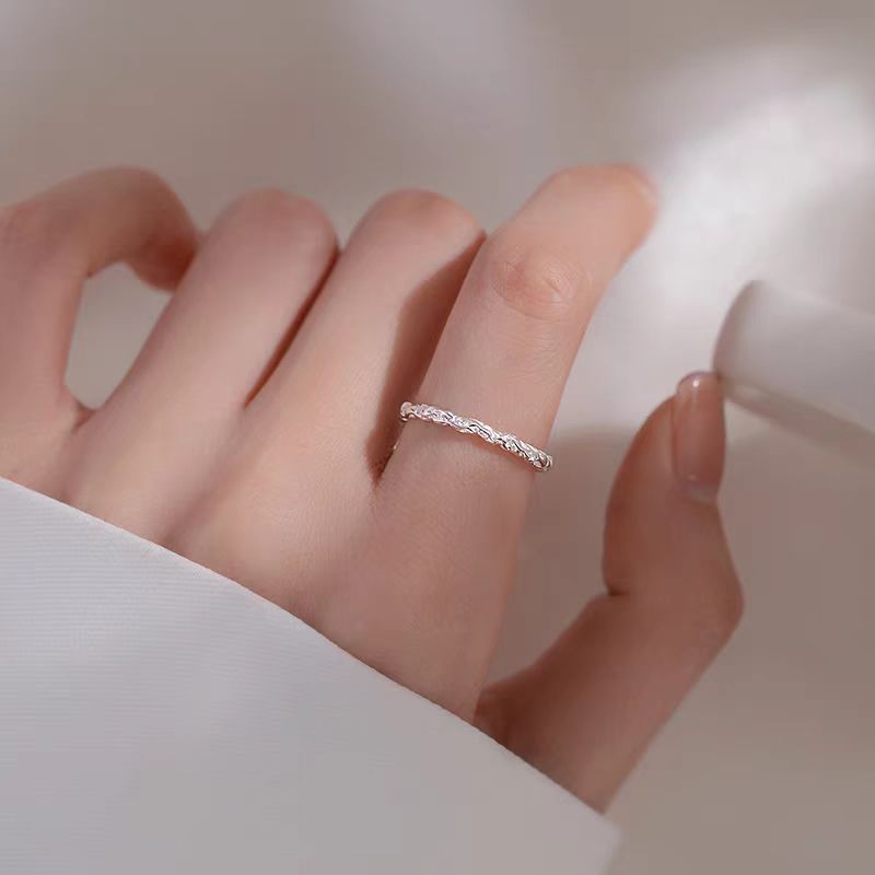 Vintage 925 Silver-plated Open Ring For Women Graceful Tail Ring_voghion.com