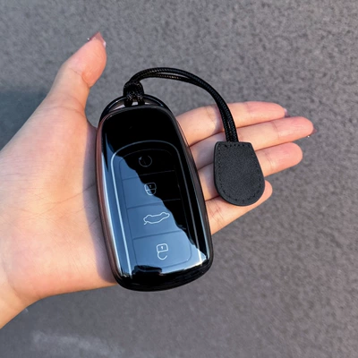 men's car key cover, Car key bag - pe-bag-transparent-black-matching-4