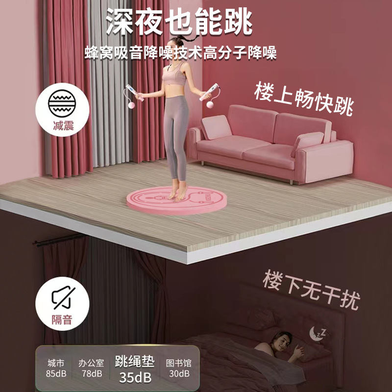 コードレス縄跳びマットひざまずいて膝を厚くして健腹輪滑り止め室内静音家庭用マット床マット家庭用トレーニング|undefined