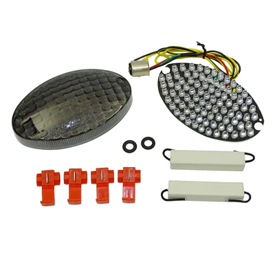 Applicable Boolean BUELL Lightning 1125CR 1125R Modified LED Tail Light Brake Turn Signal (Motorcycle tail) - smoky-black