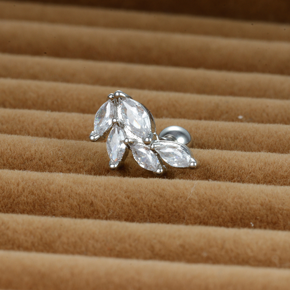 3g Weight Zircon Inlay Material Cartilage earrings Classification 1 Piece Quantity Daily Occasion Stainless Steel Material Geometric Pattern Women's Gender Plating, Inlay Design Simple Style Style 1 Piece Simple Style Geometric Plating Inlay Stainless Steel Zircon Cartilage Earrings 8