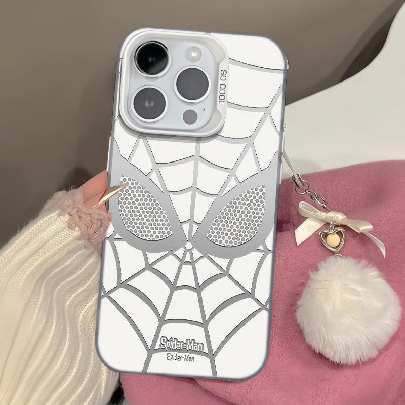 Black and White Spider-Man iPhone 16 Pro Max Phone Case Suitable for Apple 17, Shockproof 13, Cool 15 Pro Matte 4