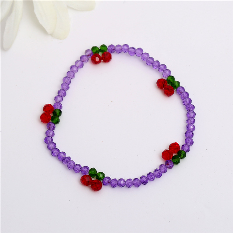 F002 紫色樱桃手链 2022.08.21.