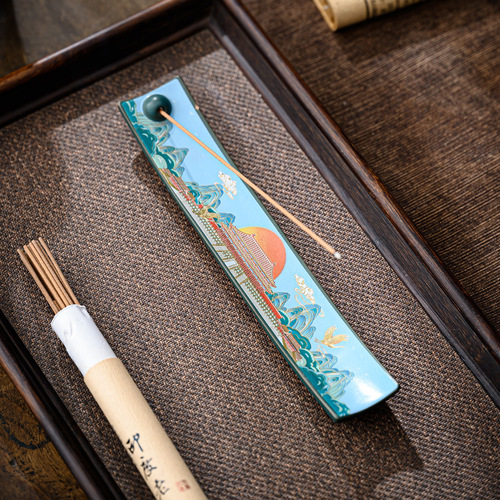 New Enamel Color Line Incense Holder, Ceramic Horizontal Incense Burner, Creative Home Incense Burner, Incense Way Decorative Piece