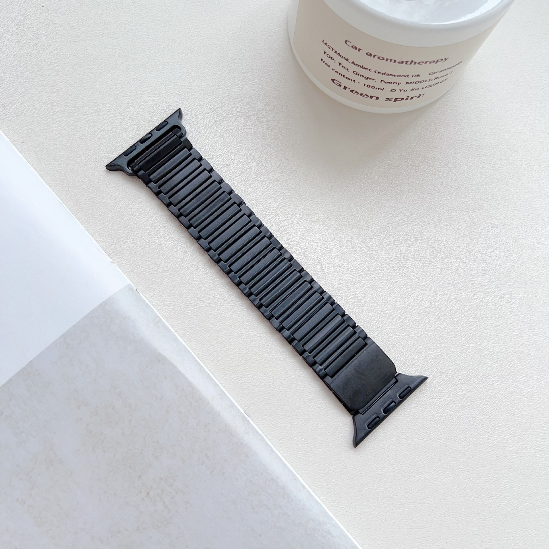 Simple Style Solid Color Stainless Steel IPhone Watch Strap display picture 3