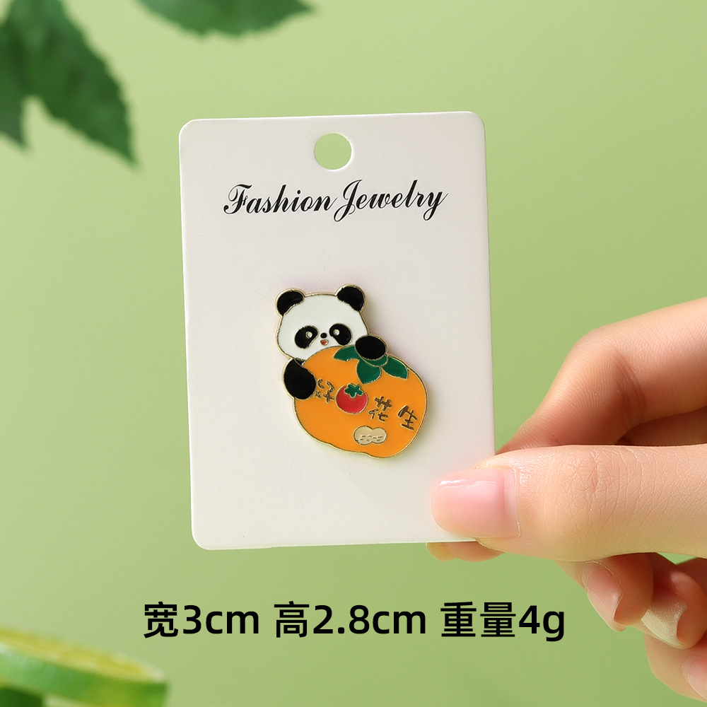 Dibujos animados lindo panda flor flor broche colección de la familia panda animal metal insignia accesorios de ropa para niños regalos