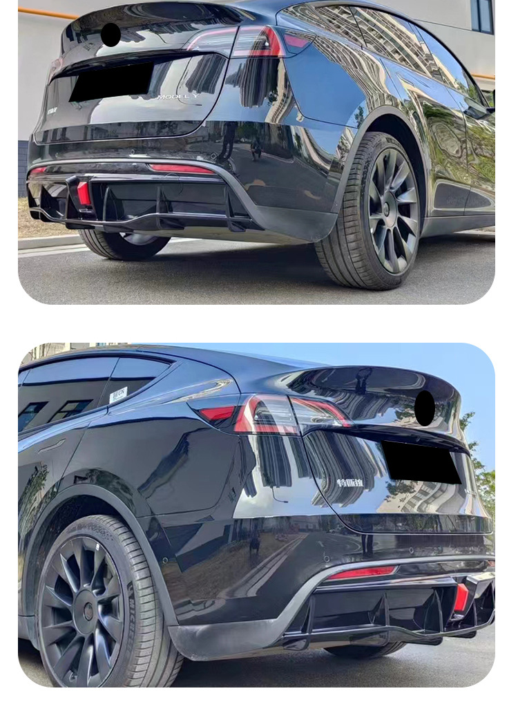Applicable to Tesla MODEL Y rear lip Tesla Model Y modified black warrior MODEL with light rear lip rear spoiler