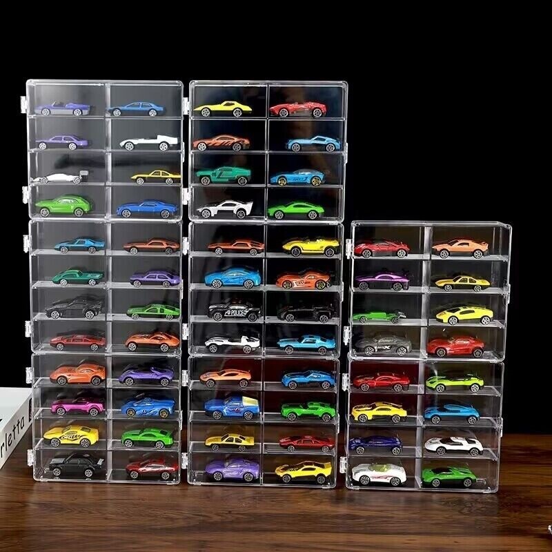 Hot Wheels Storage Box Alloy Car Model Tomica 1:64 Children's Toy Tomica Transparent Display Stand Hot Wheels Storage Box Alloy Car Model Tomica 1:64 Children's Toy Tomica Transparent Display Stand