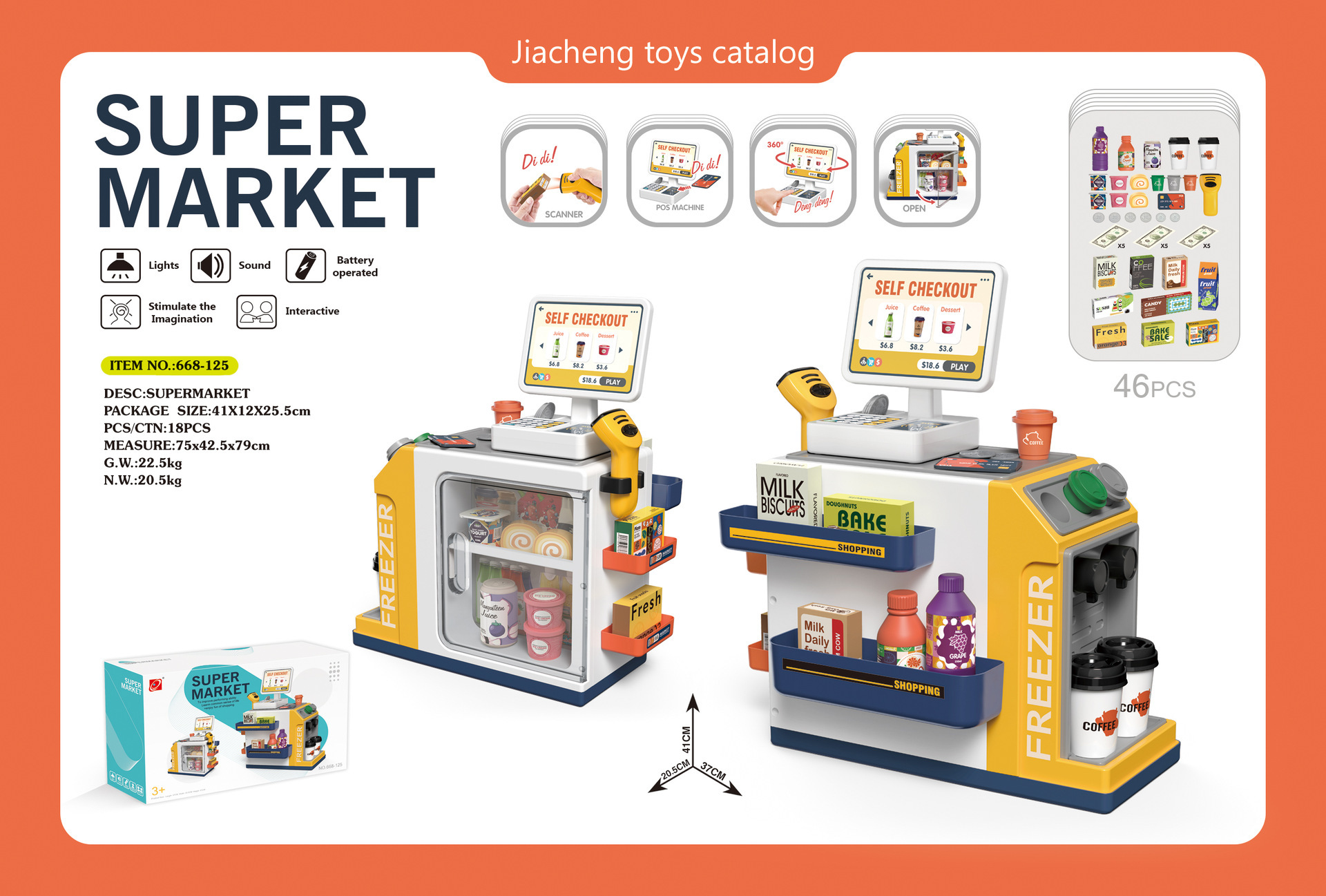 Cross-Border Play House niños médico juguete limpieza remolque compras rompecabezas niños y niñas juguete traje de regalo de cumpleaños