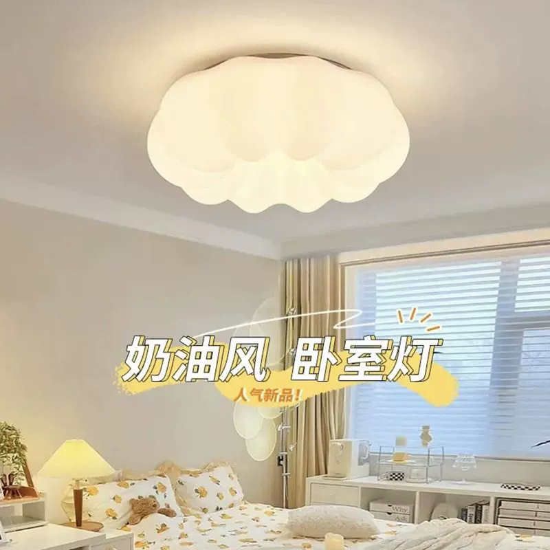 Новый скандинавский кремовый стиль, потолочный светильник в виде тыквы, современный минималистичный светильник для спальни, светильник для детской комнаты, светильник для ресторана