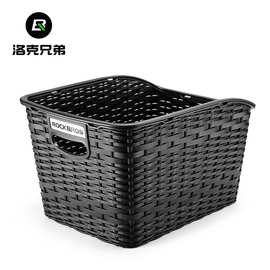 洛克兄弟山地自行车车筐后车篮后货架宠物置物框后鞍座车篓菜篮子