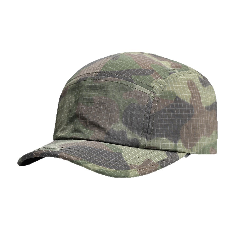 Spot transfronterizo puede personalizar camuflaje de lámina de luz cinco piezas sombrero de campamento ligero y delgado permeable al aire sombrero de béisbol seco sombrero sombrero de sol marca de moda