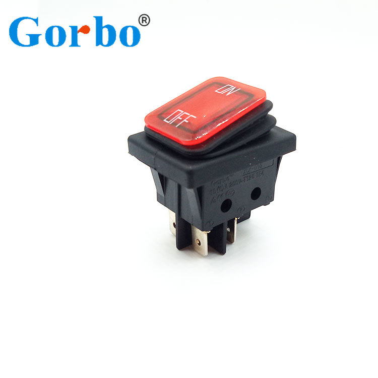 汽车配件 船型开关 六脚三档12V改装船型翘板电源开关