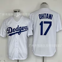 Внешняя торговля оптом 2025 Доджерс бейсбольный костюм № 17 OHTANI вышивка футболка Японии Отани Шопей