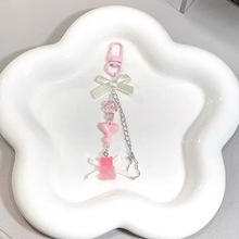 【粉熊玉兔】蝴蝶结挂件咕本链钥匙扣挂件手机链书包ccd挂链卡册