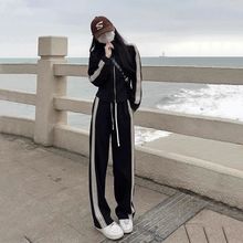 欧洲站运动套装女2025春秋季新款韩版宽松短外套时尚休闲两件套潮