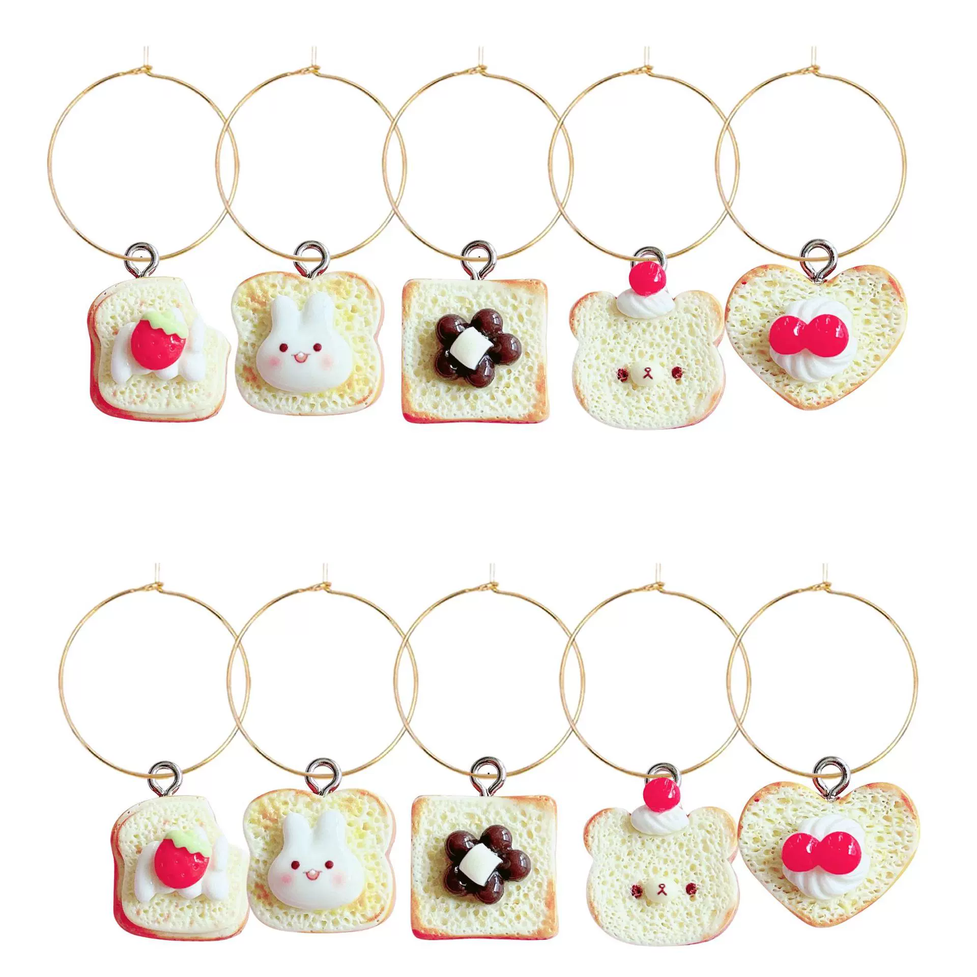 Тостовые ломтики хлеба с подвесками в виде бокалов из сплава тему, подвески для вечеринок в виде бокалов, украшения для винной вечеринки